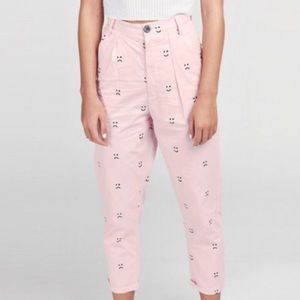 ISO Lazy Oaf Pink Smiley Pants